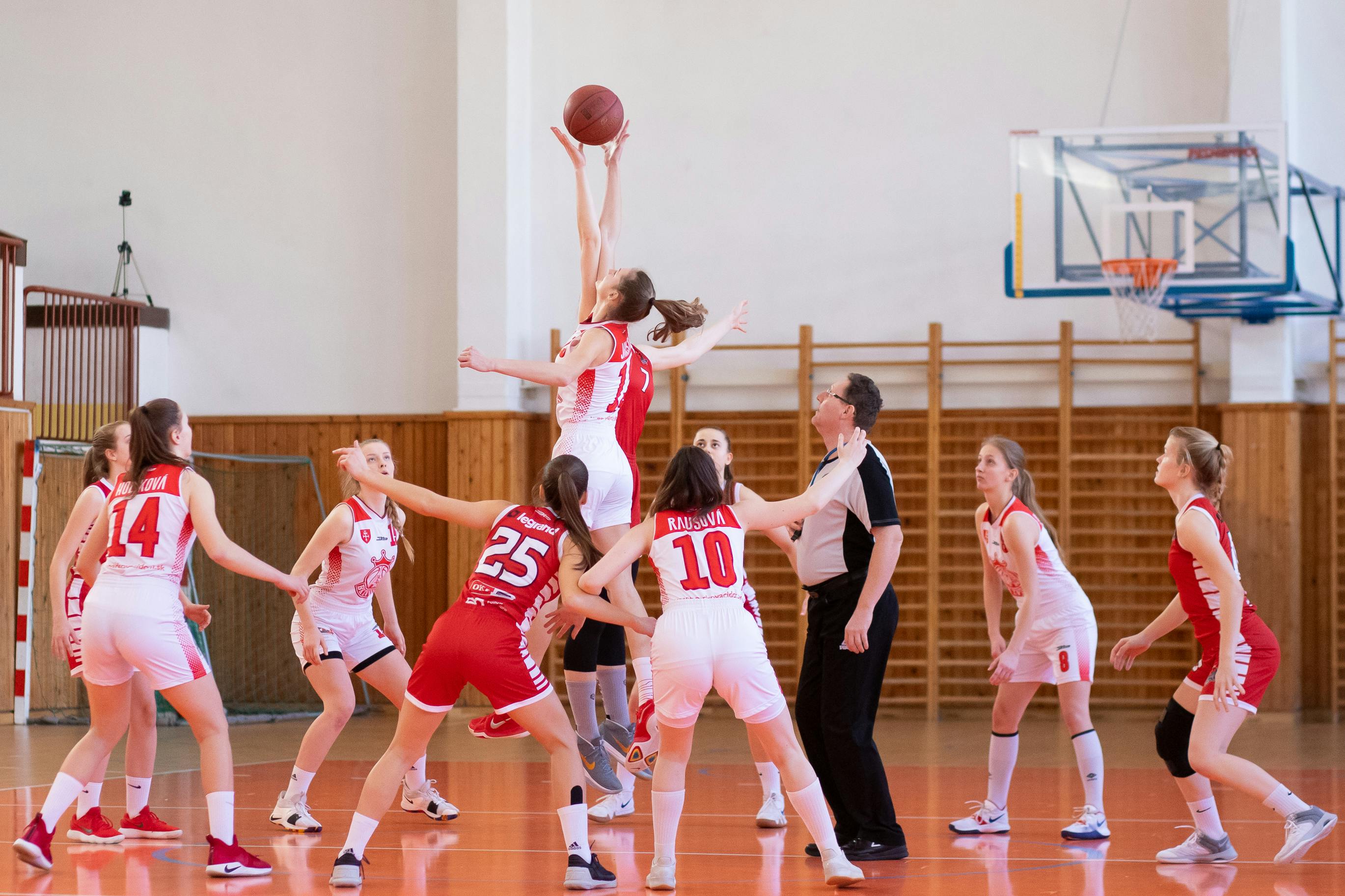 Basketball player dribbling