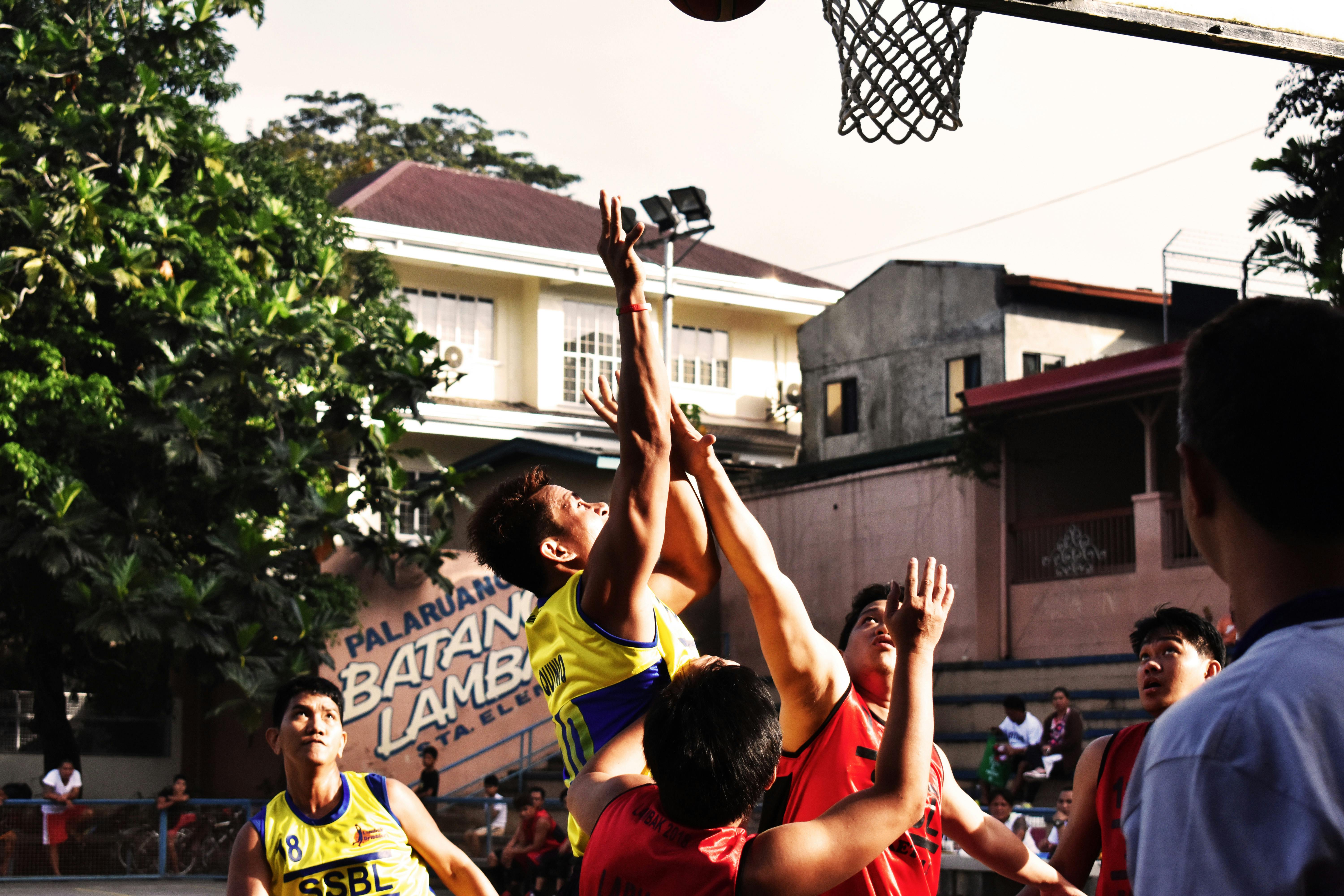 Basketball player shooting